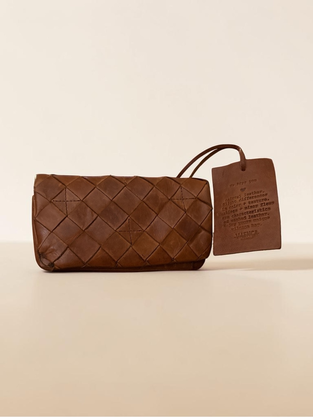 Valencia Holland ItalianWoven Leather Wallet/Clutch - Brown